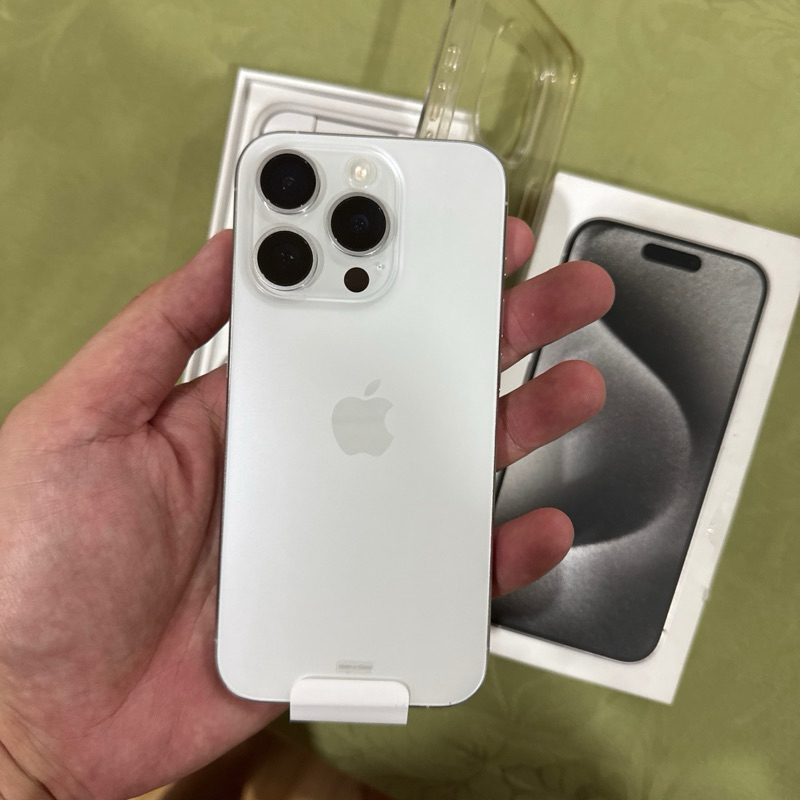 IPHONE 15 PRO 512GB IBOX WHITE TITANIUM BEKAS SECOND