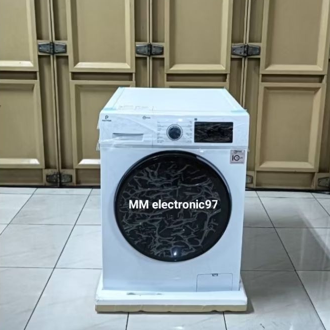 Mesin cuci Polytron front loading 11 kg inverter 100 persen kering PFL1105H PFL-1105H