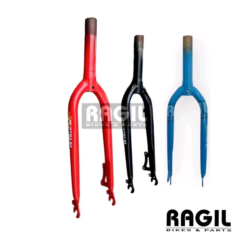 FORK SEPEDA 20 LIPAT SELI OVERSIZE OS PLATINUM GARPU GARBU UKURAN 20" INCH CAKRAM DISC BRAKE MERAH H