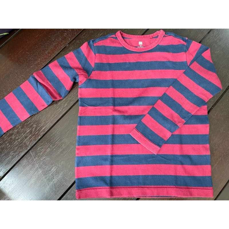 kaos anak lengan panjang preloved•baju anak uniqlo•sweater anak uniqlo•kaos anak garis garis•kaos an