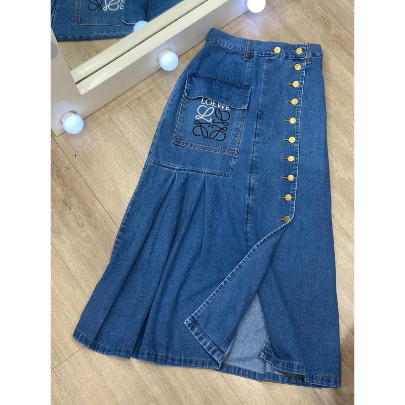 ready rok jeans bordir pinggang karet