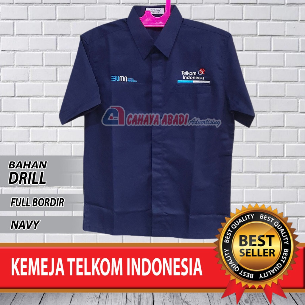 Kemeja BUMN Telkom Indonesia Seragam BUMN Telkom Indonesia Navy