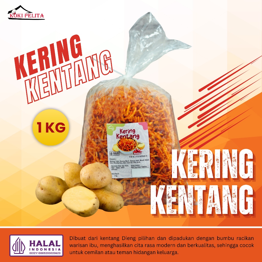 

Kering Kentang Mustofa, Kentang Ibu 1 Kg Pedas