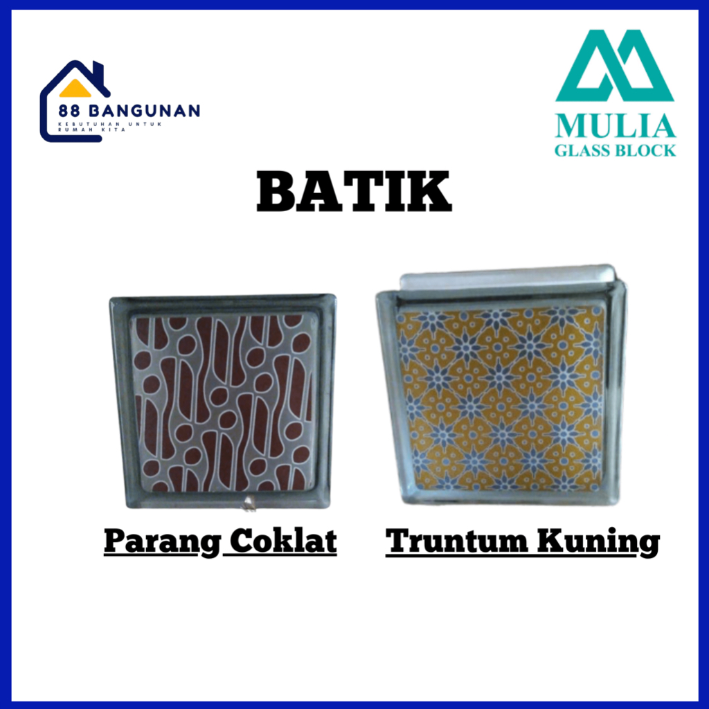 [KHUSUS INSTANT] GLASS BLOCK MULIA BATIK | 1buah (1pcs)