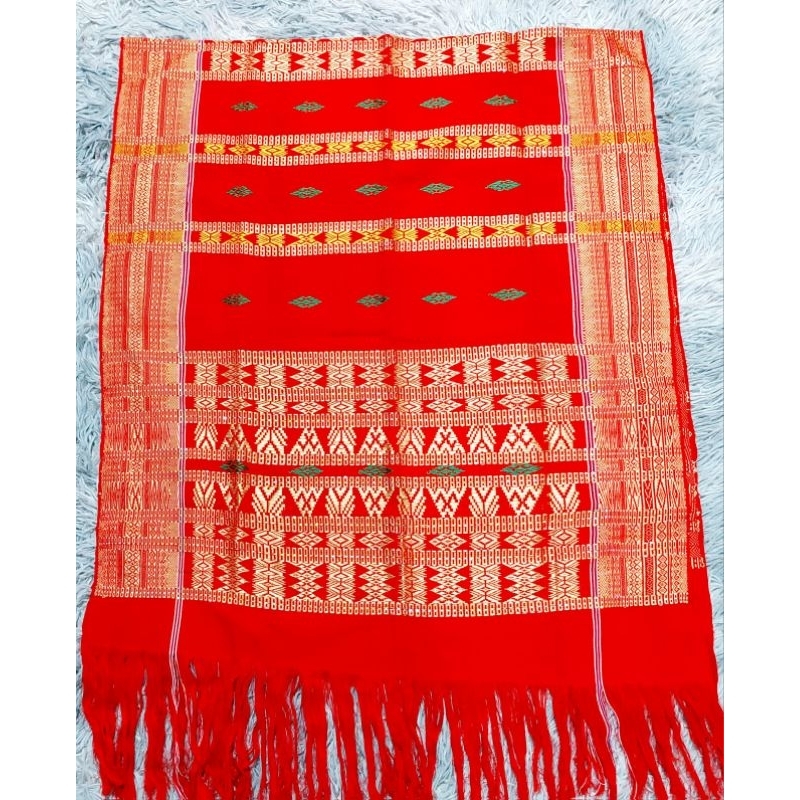 Uis nipes Full sutra ori warna merah pengantin