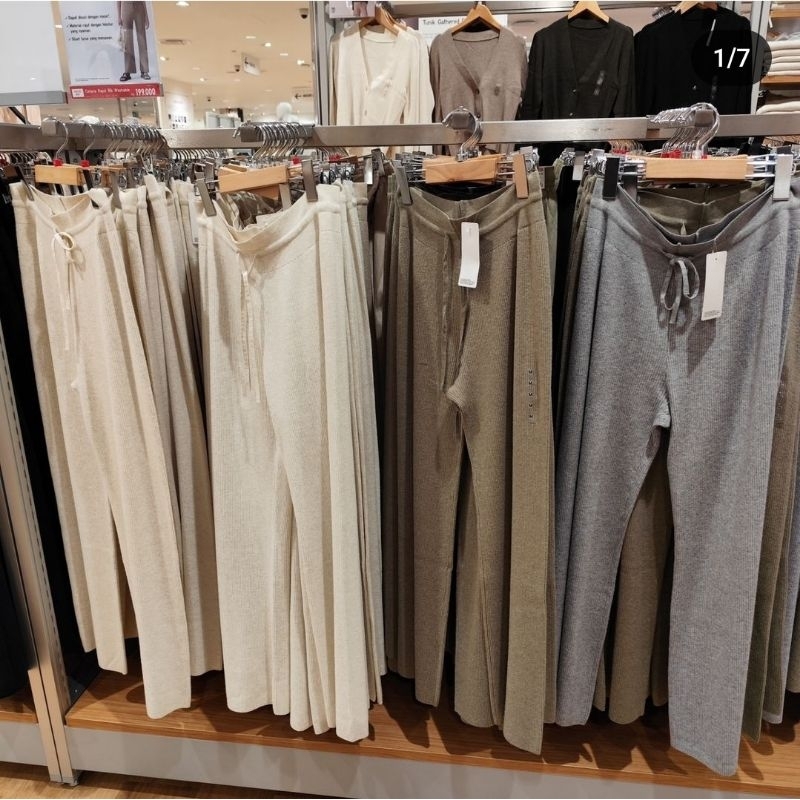 JUAL RUGI UNIQLO ribbed pants knit