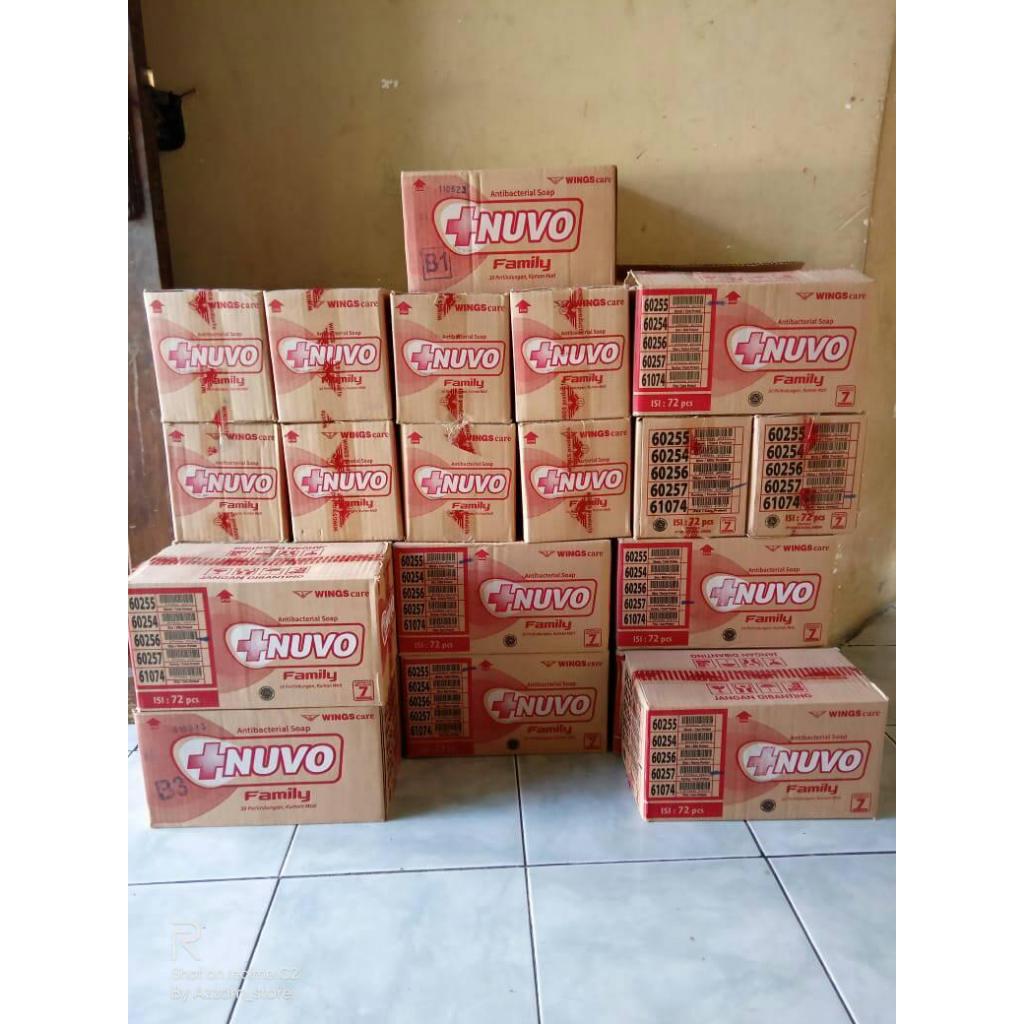 Sabun NUVO batang 1 Karton 72 IDM x 76gram FREE TEPAK