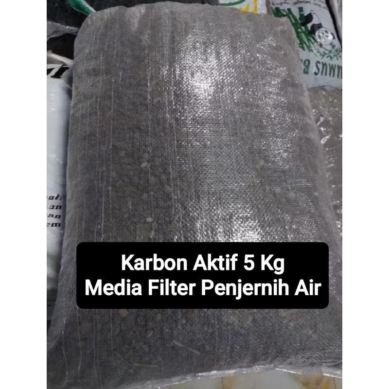 Karbon Aktif Kelapa Sawit 5 Kg, Media Filter Air Penyerap Bau, Media Penjernih Air Super Grade A