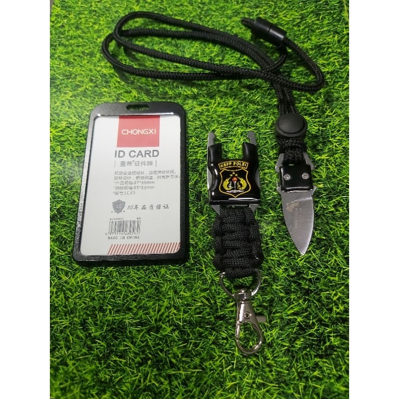 

tali gantungan lanyard id card holder custom logo kbpp polri