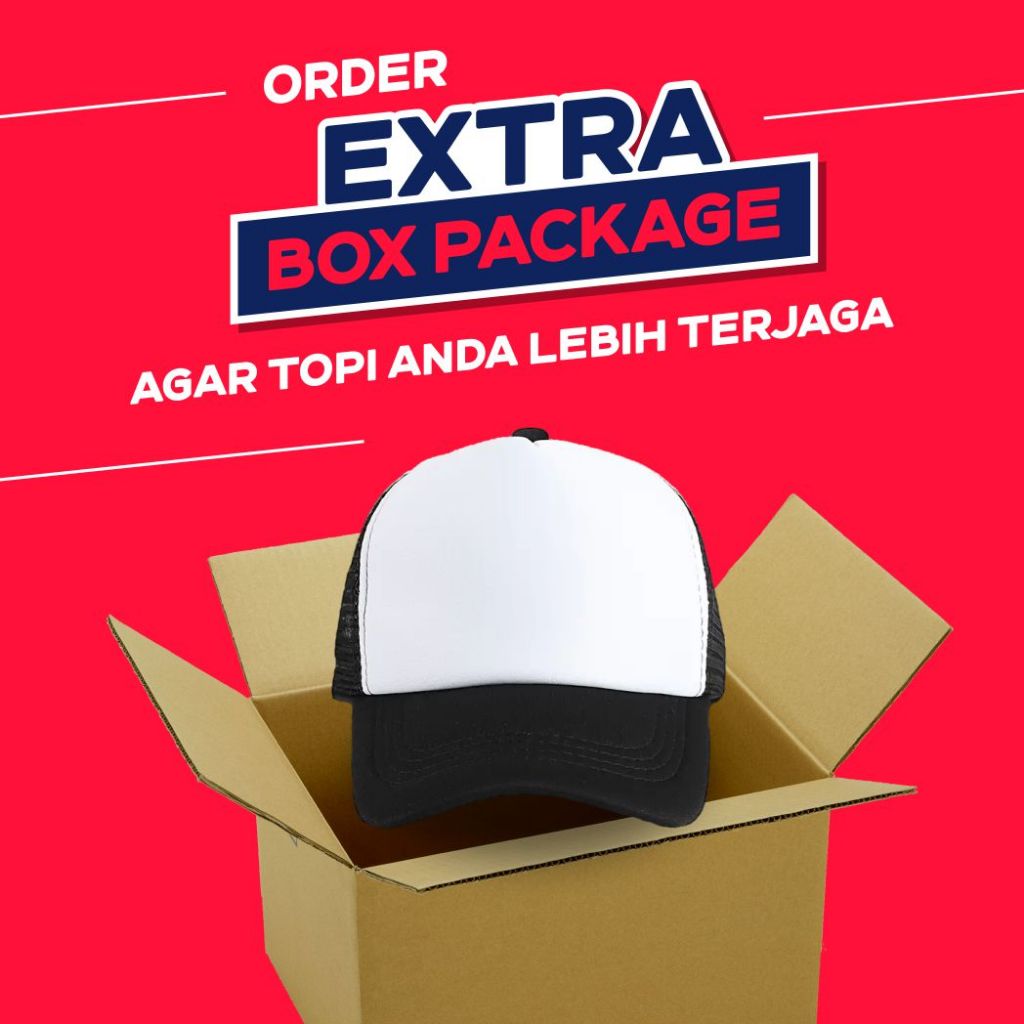 BOX PACKAGING EXTRA UNTUK TOPI UKURAN 20 X 20 X 15