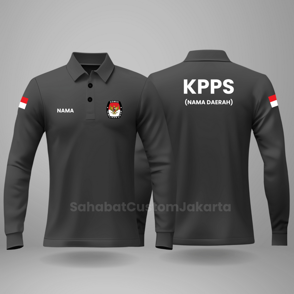 Kaos Poloshirt Pemilu Lengan Panjang KPPS - PPS - PKD