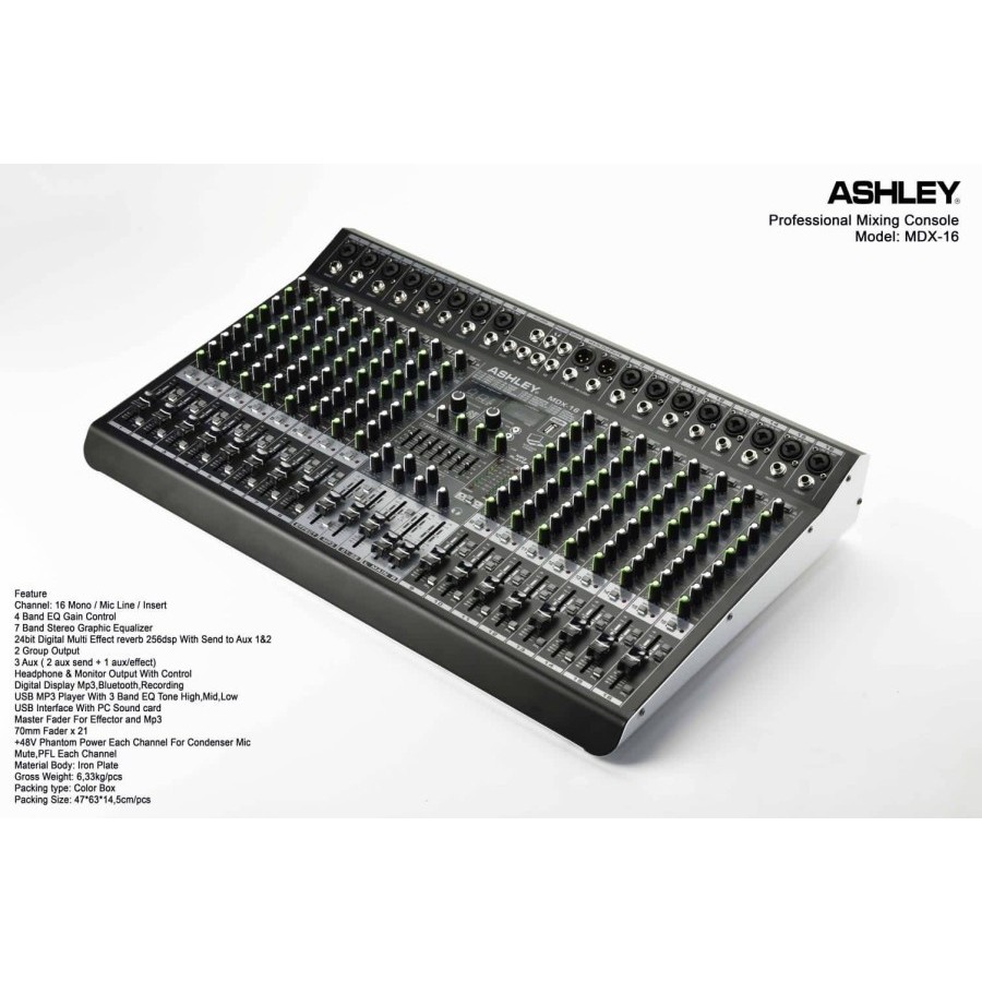 TERBAIK Mixer Audio Ashley New MDX16 MDX 16 channel ORIGINAL