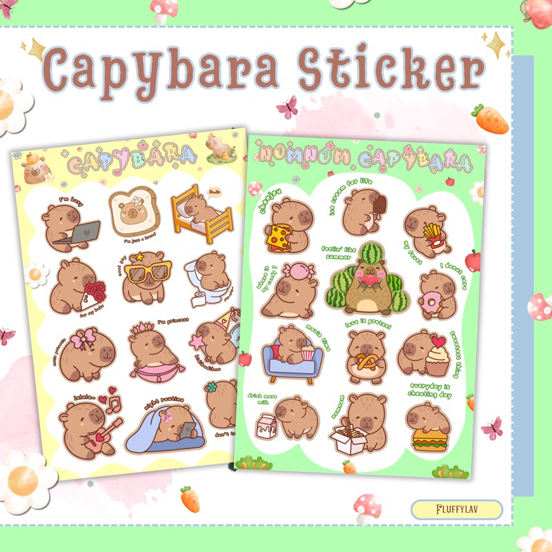 

sticker capybara sticker capybara mood sticker capybara nomnom cute sticker sticker lucu sticker deco capybara