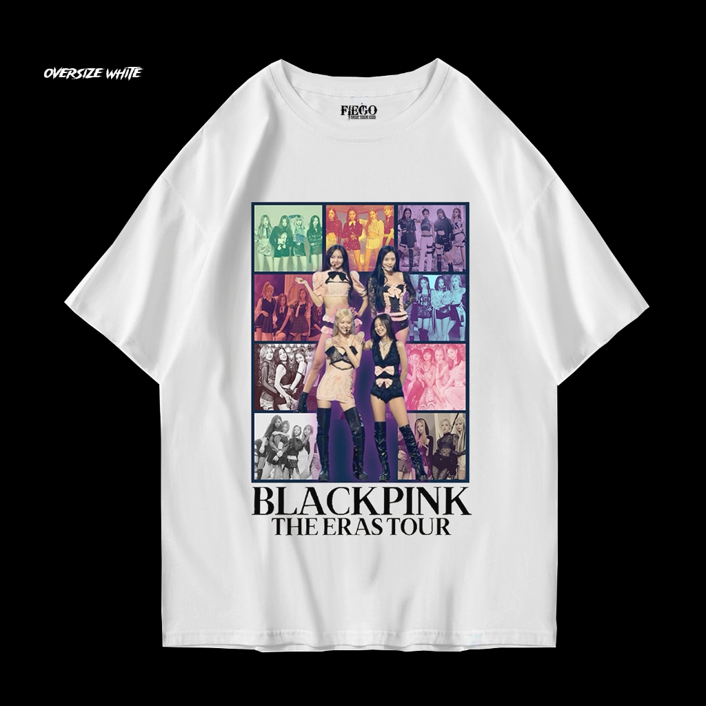 Fiego "BLACKPINK TOUR ERA" | Premium White Oversize T-Shirt | White TShirt