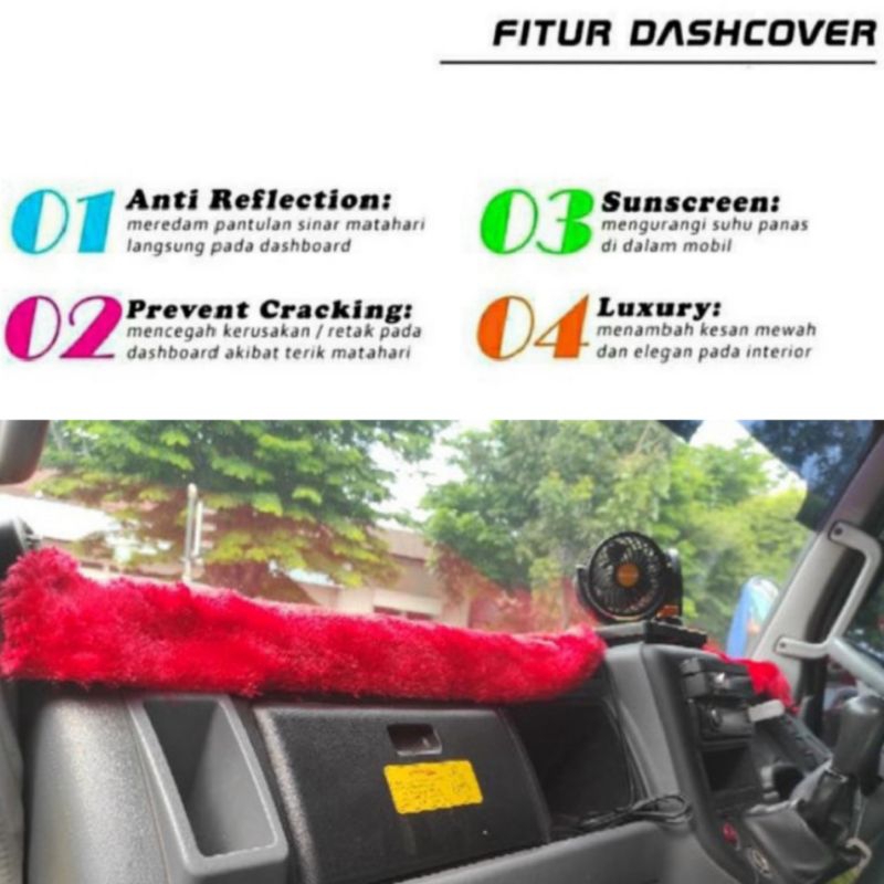 Alas Dashboard Bulu Mobil Truk Mitsubishi Canter, Elf Canter, Pelindung/Cover Dashboard Interior