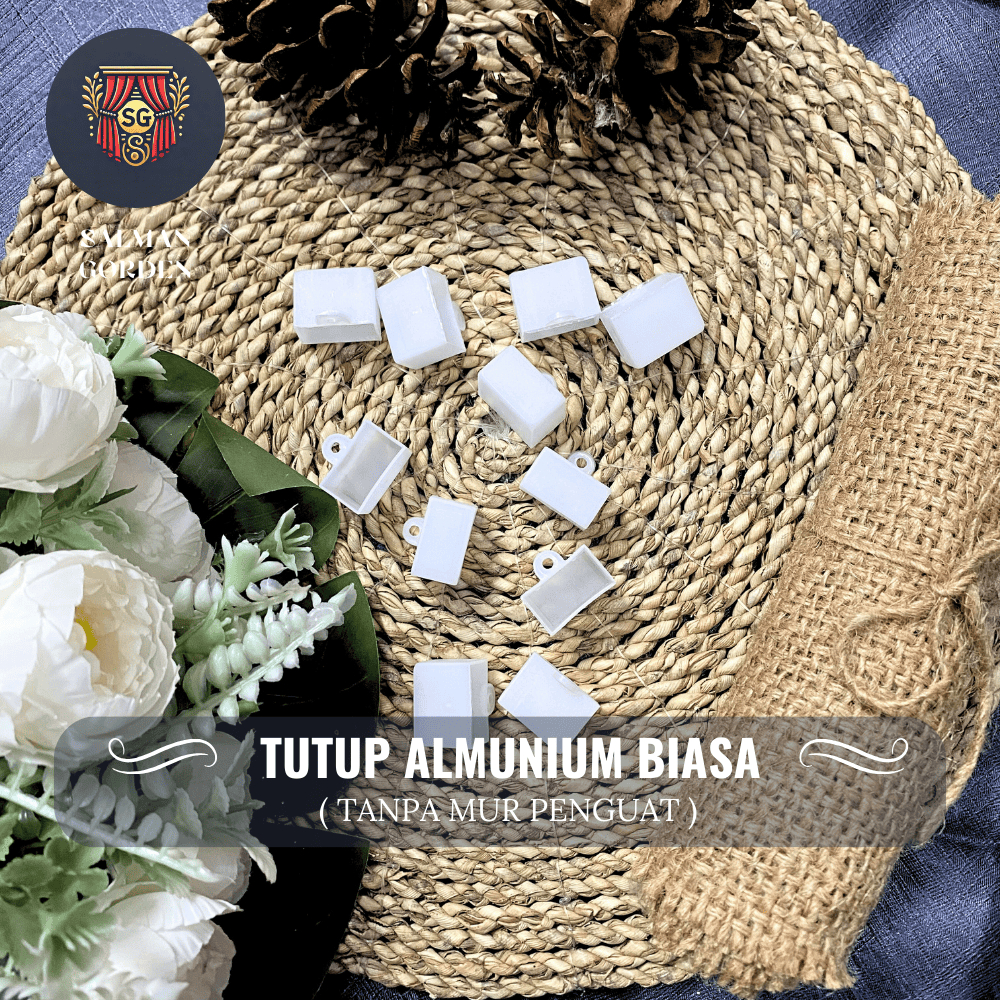 TUTUP ALMUNIUM GORDEN TANPA MUR ( TUTUP ALMUNIUM GORDEN PLASTIK ) END CUP TUTUP UJUNG REL TIANG KOTA