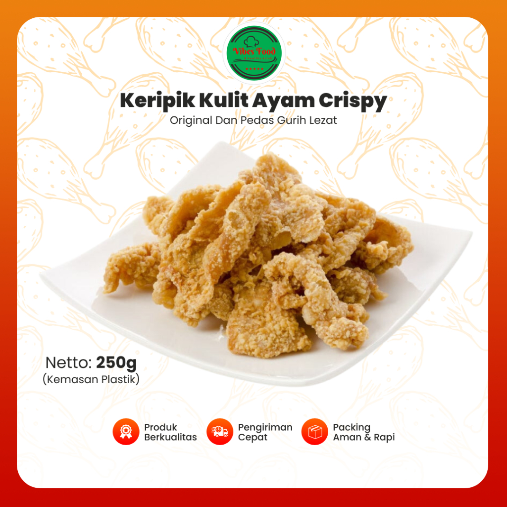 

(TERMURAH) Keripik Kulit Ayam Krispy PREMIUM 250Gr SEHAT Tanpa Lemak Cemilan Kripik Original Dan Pedas Daun Jeruk Gurih Siap Makan