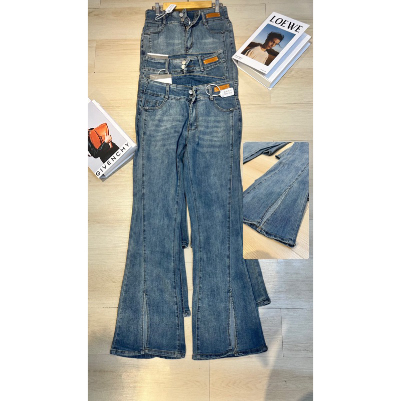 jeans cutbray belah samping import bkk