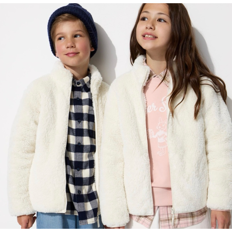 SALE‼️UNIQLO HOODIE SWEATER FLEECE LEMBUT RITSLETING LENGAN PANJANG