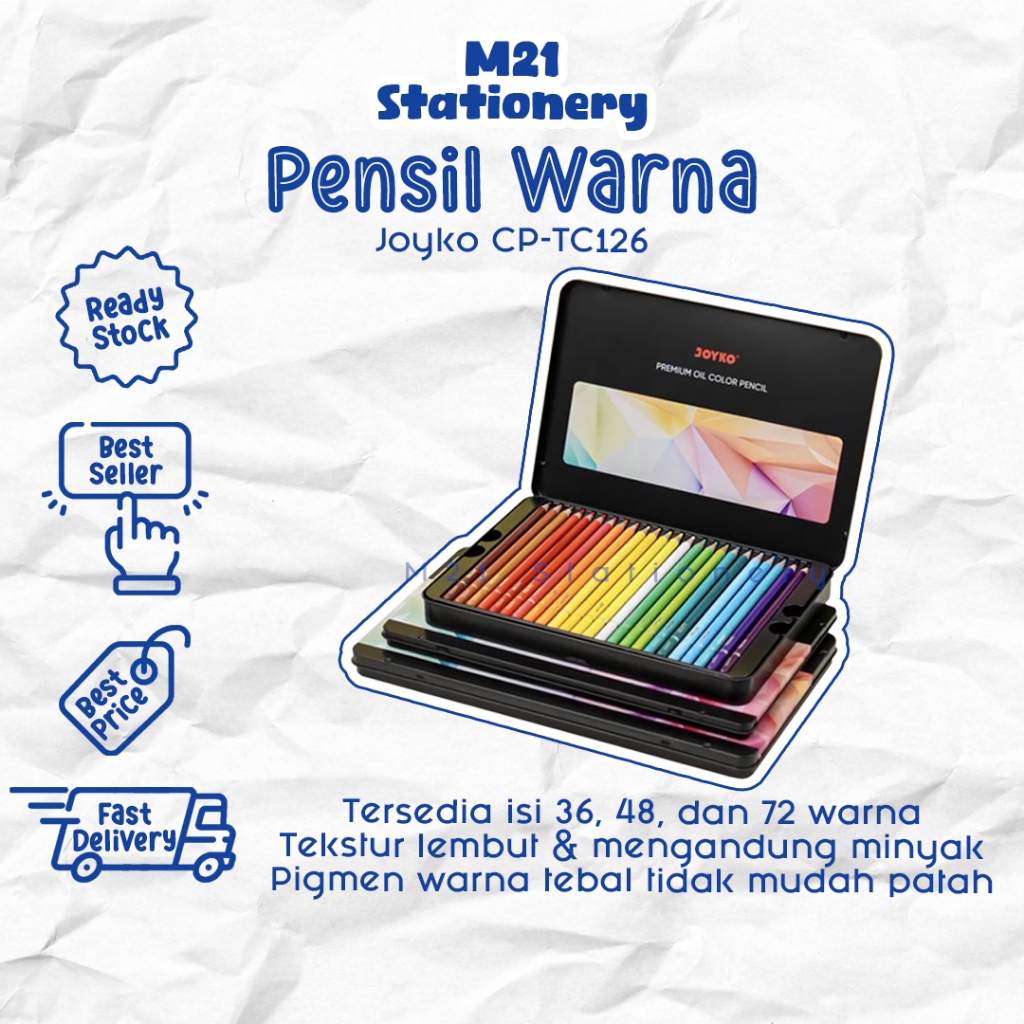 

PENSIL WARNA JOYKO CP-TC126 / KAYU 48 WARNA PENCIL COLOR PENCIL WARNA COLOUR UNTUK ANAK PEWARNA KELIR SET ALAT TULIS LOMBA MEWARNAI MENGGAMBAR MURAH ALAT TULIS SEKOLAH KULIAH KAMPUS ATK / M21 STATIONERY JOGJA