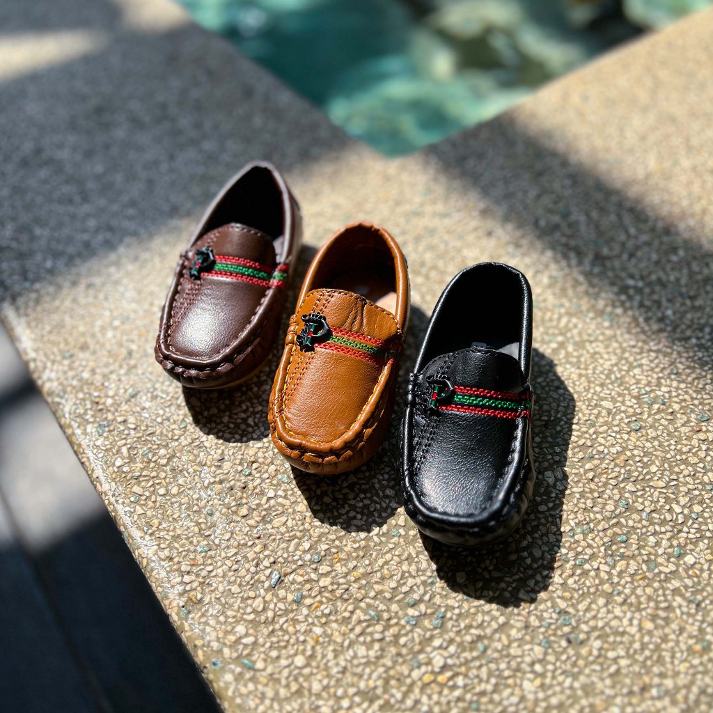 GLORYKIDZ SHB452 Sepatu Pantofel Anak Laki Laki 1 Tahun balita Sepatu Loafers Anak Cowok Slip On Imp
