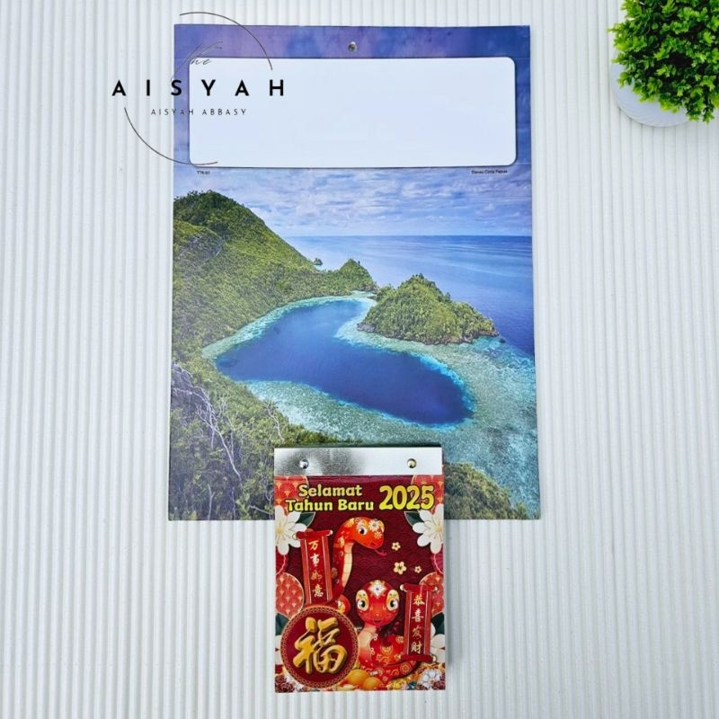 

Kalender harian sobek Medium 2025 Lokal MJ2 satu set papan tatakan Pemandangan Alam MJ2 2025