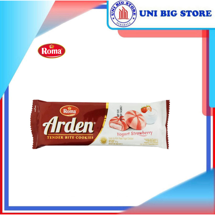 

Roma Arden Yogurt Strawberry Tender Bite Cookies 30 gr Kukis Krim Yoghurt Stroberi