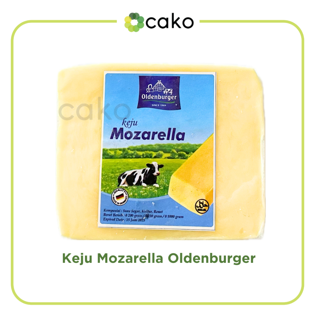 

Keju Mozarella OldenBurger 200gr/Khusus Pengiriman Instant & Sameday