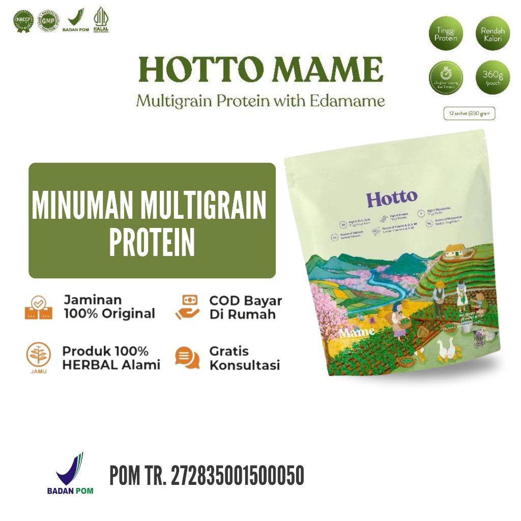 

Hotto Mame Protein Multigrain with EDAMAME - PAKET 1 POUCH