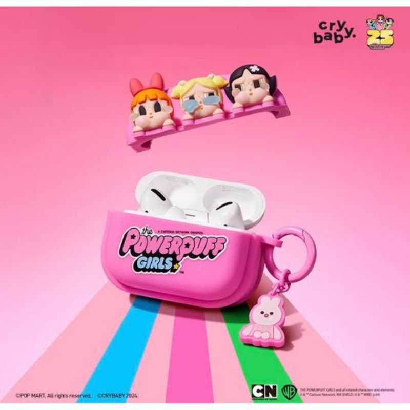 READY - CRYBABY x Powerpuff Girls Series POP MART - Earphone Case for Airpods Pro Sealed
