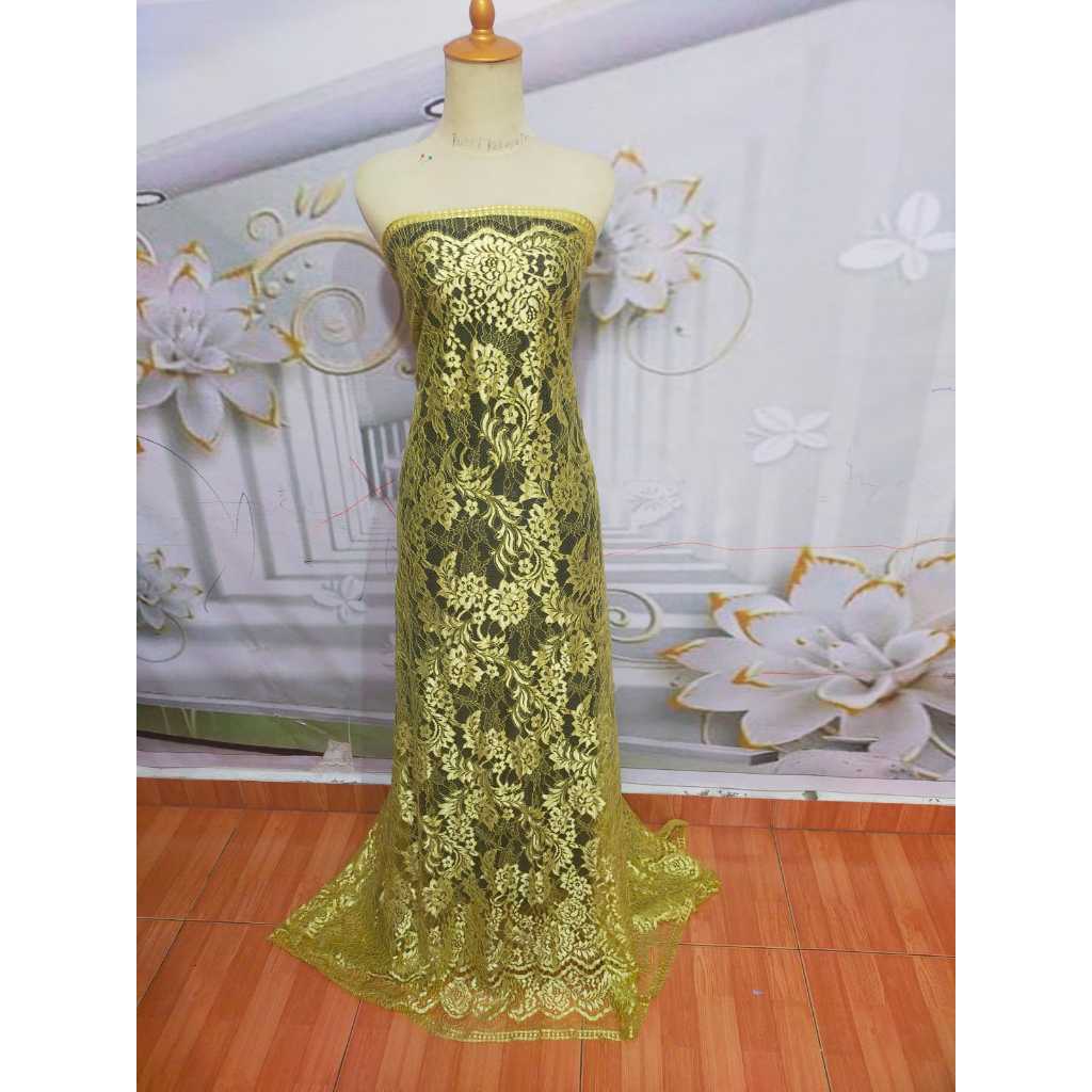 Kain  Brokat Semi Prancis Bahan Kebaya Modern