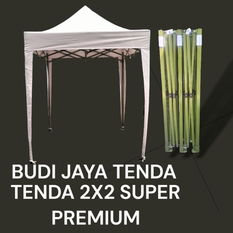 TENDA LIPAT UKURAN 2X2 SUPER RANGKA HIJAU WATERPROOF DAN TAHAN LAMA