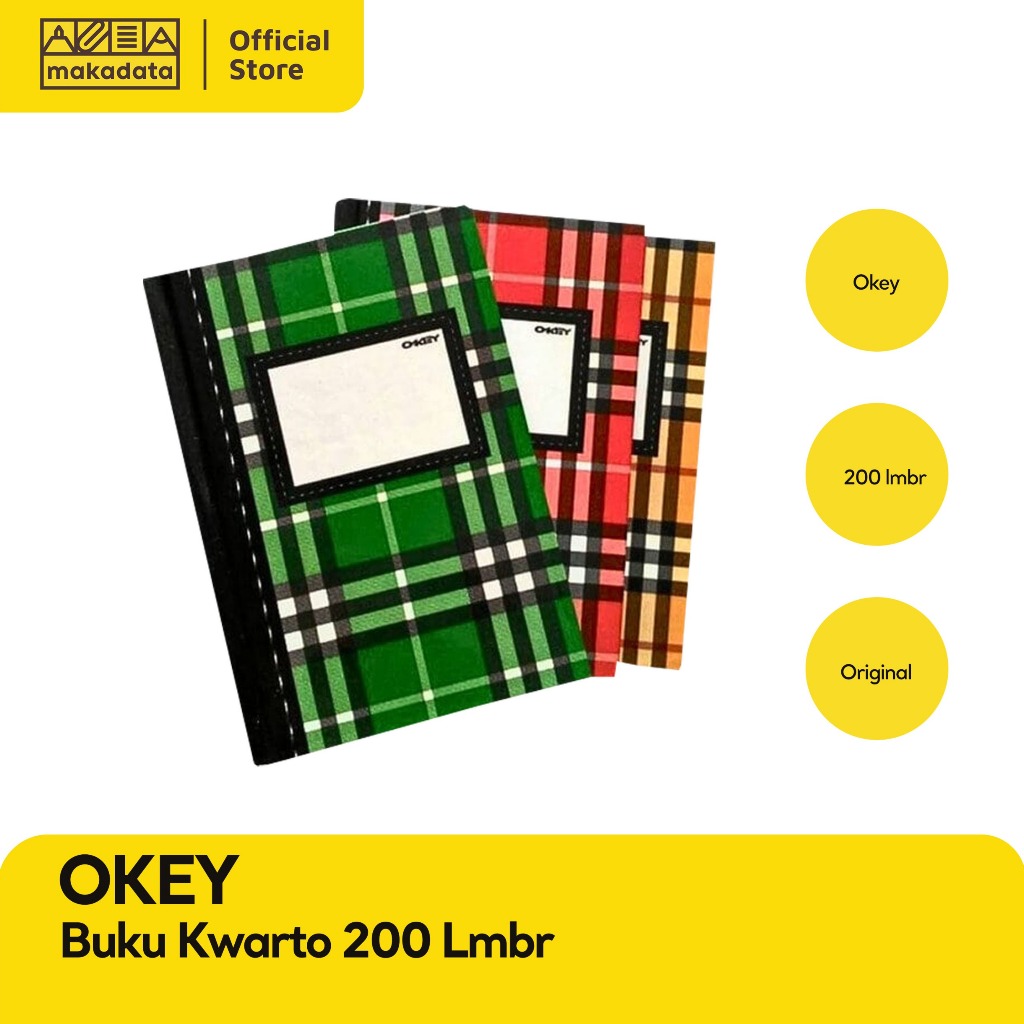 

BUKU TULIS KWARTO KUARTO QUARTO HARDCOVER ISI 200 LEMBAR OKEY