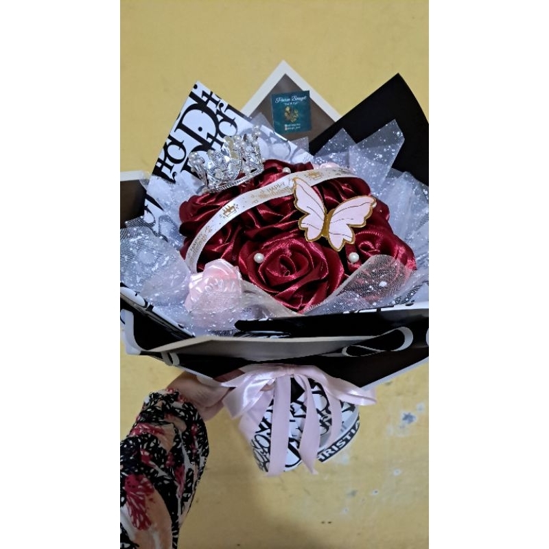 Buket mawar satin Rose Satin Bouquet Mawar satin