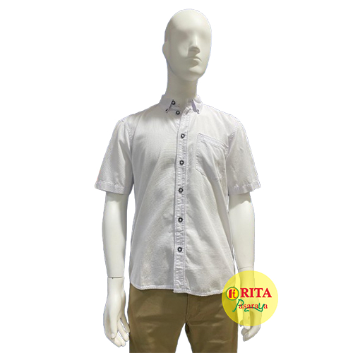 Forex Jeans Kemeja Lengan Pendek Pria Kemeja Pria Warna Putih Kemeja Casual Terbaru Murah