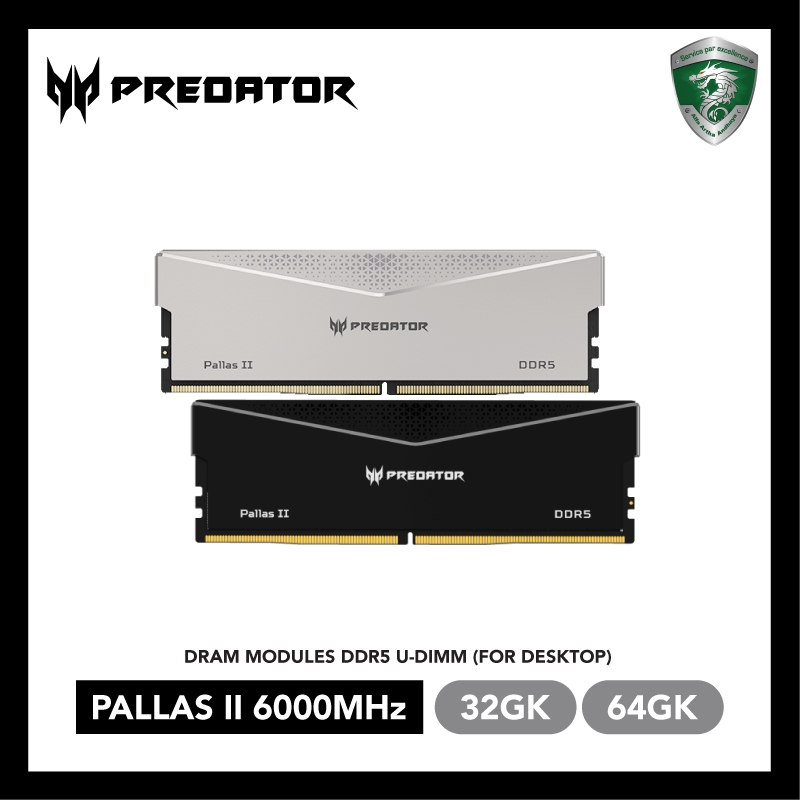 PREDATOR PALLAS II DDR5 6000 MHz RGB U-DIMM [Desktop RAM]