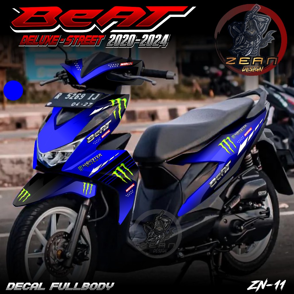 (COD) TERBARU Decal Sticker Honda Beat DELUXE STREET 2020 2021 2022 2023 2024 Full body - Stiker Sko