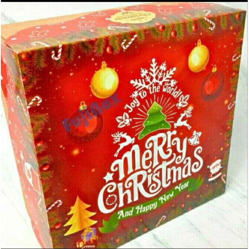 

Xmas Natal Christmas Box Kue Ukuran 20*20*10 cm