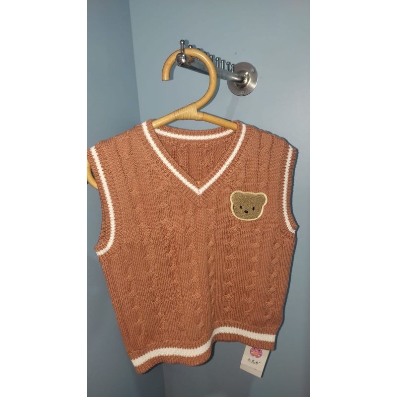 Bebe vest outer rajut anak beruang ( Minor deffect)