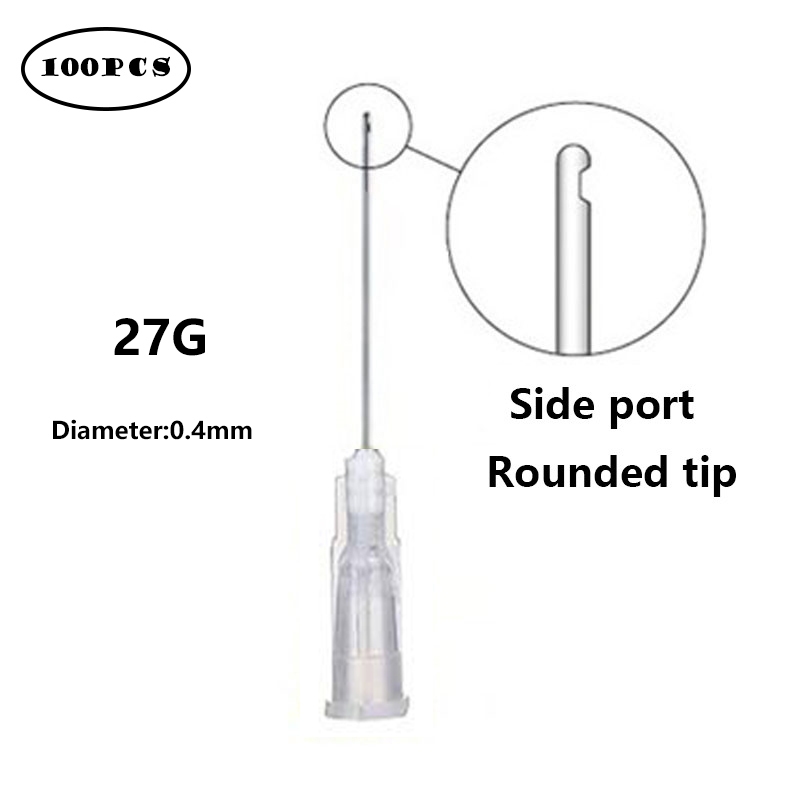 100pcs/bag  Gigi Dental Endo Irrigation Needle Tip 27G End-Closed Side Hole Endo Syringe Root Canal 