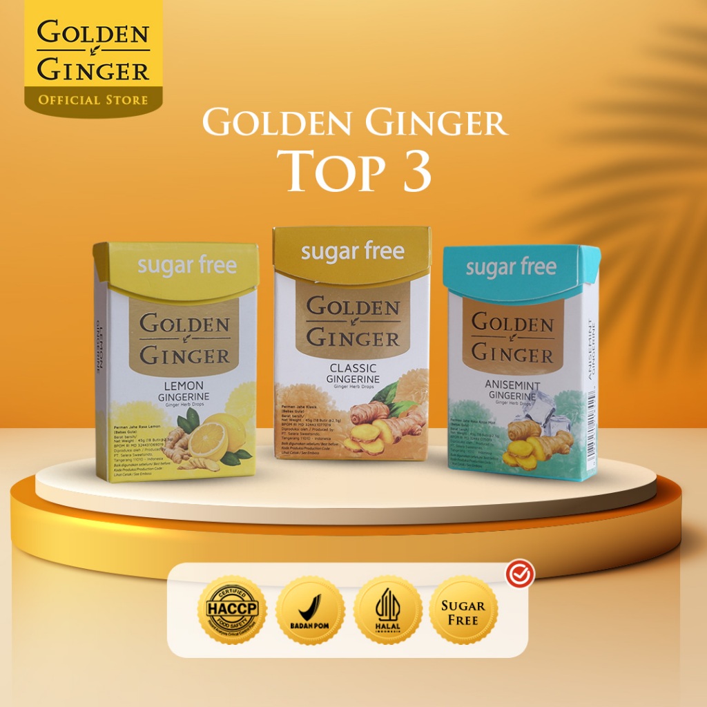 

Golden Ginger Top 3 (Flip Top) (Lemon, Classic, & Anise Mint)