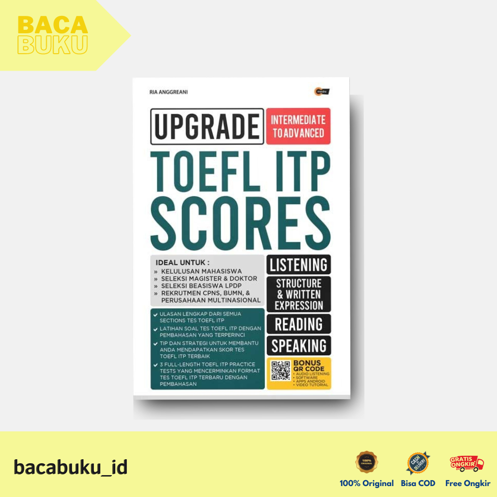 BUKU UPGRADE TOEFL ITP SCORES by Ria Anggraeni - Cmedia