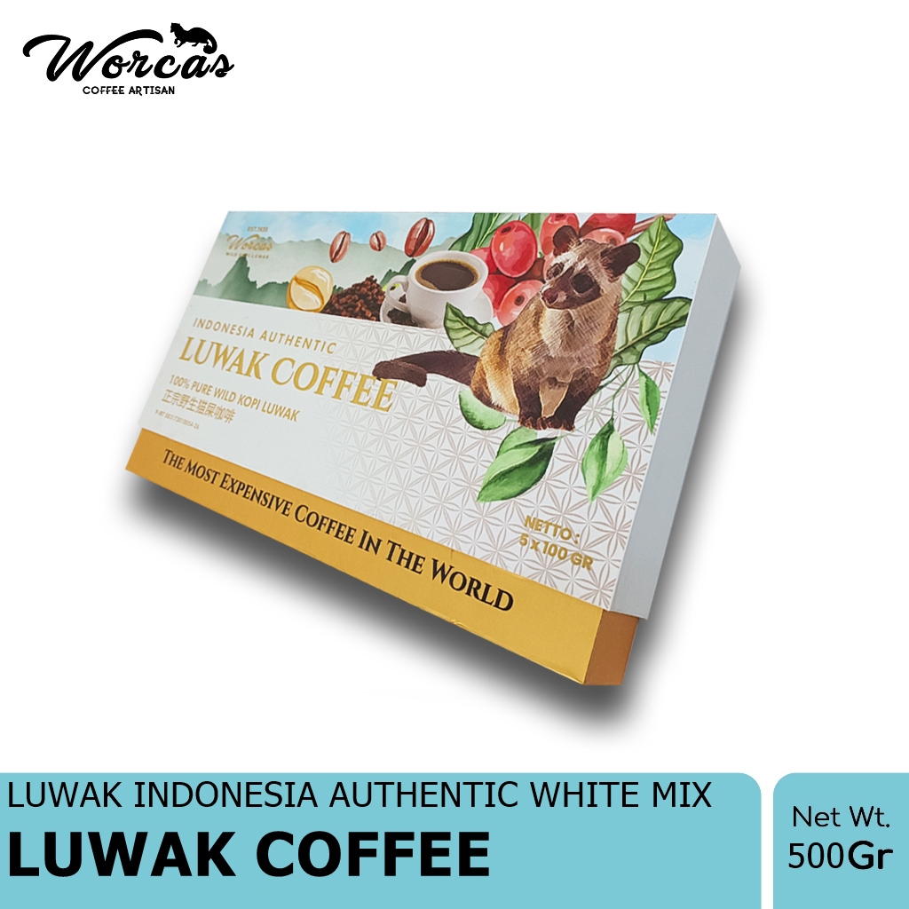 

WORCAS kopi Luwak Authentic White Mix 500gr