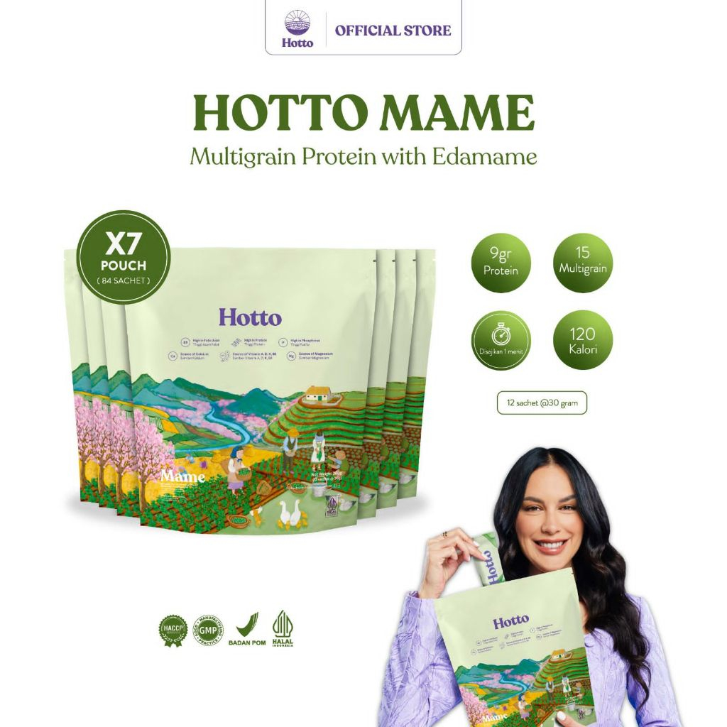 

Hotto Mame 7 Pouch Multigrain with Edamame (Paket Bundling) - 84 Sachet