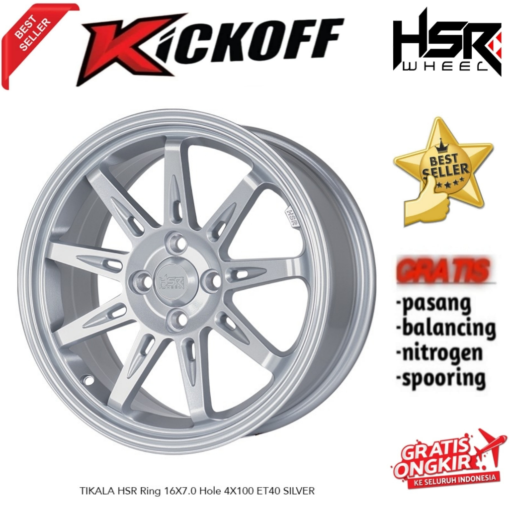 VELG RACING 16 HSR TIKALA UNTUK MAZDA2 BALENO BRIO AGYA AYLA SIRION DATSUN JAZZ MOBILIO FIESTA DLL