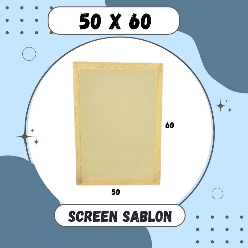 

Screen Sablon Kuning 40x60 / 50x60 / 40x50 / 30x40 / 35x45 / 35x50 / 25x35 / 20x30 / 15x20 T48, T54, T61, T77, T90, T120 , T150, T165, T180 Screen Sablon Kayu Kain