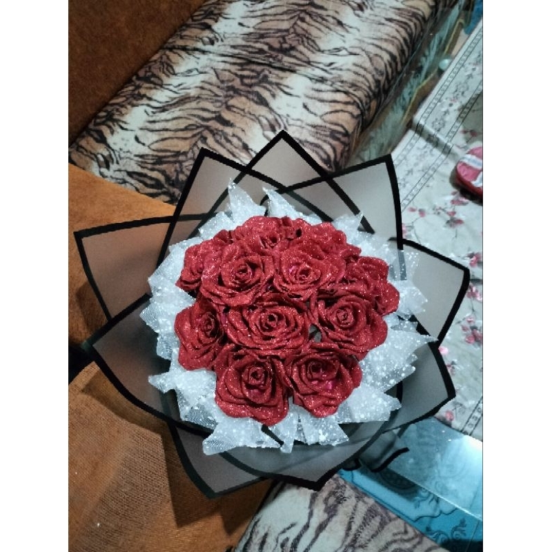 

buket pita satin 11 tangkai