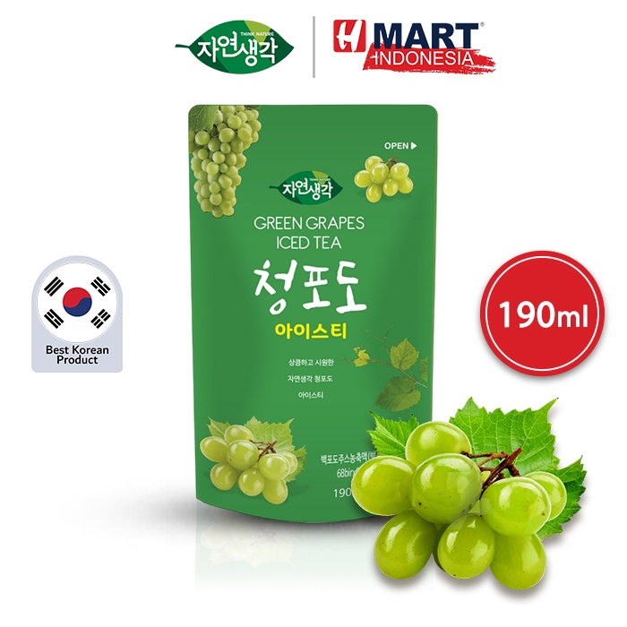 

THINK NATURE Green Grapes Iced Tea - Minuman Teh Rasa Buah Anggur Hijau 190ml