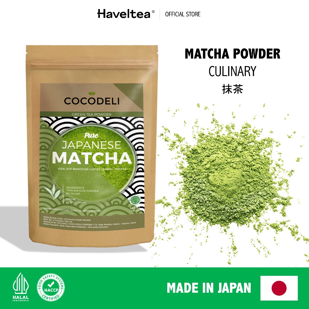 

MATCHA GREEN TEA | Cocodeli by Haveltea Organic | Teh Hijau Jepang Bubuk