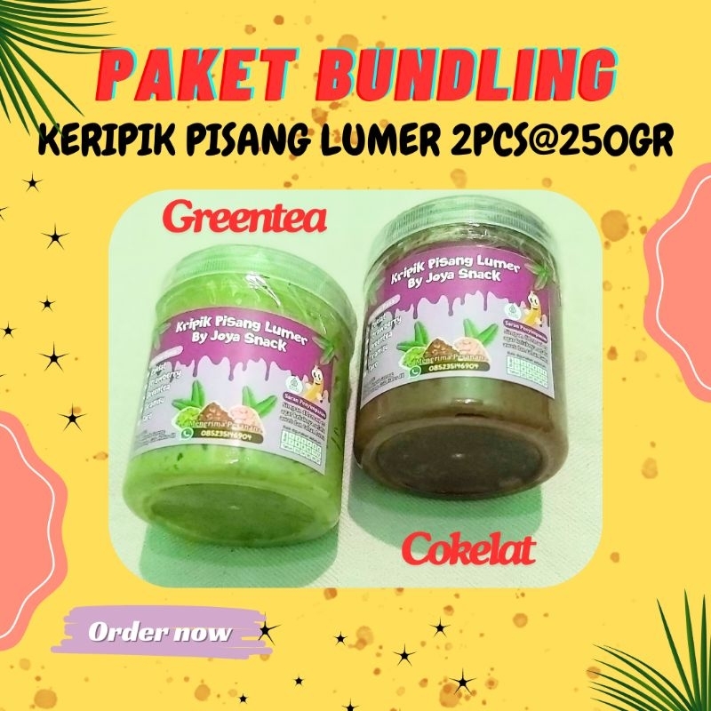 

PAKET BUNDLING KERIPIK PISANG LUMER 2PCS@250GR snack food makanan kering camilan cemilan manis banana